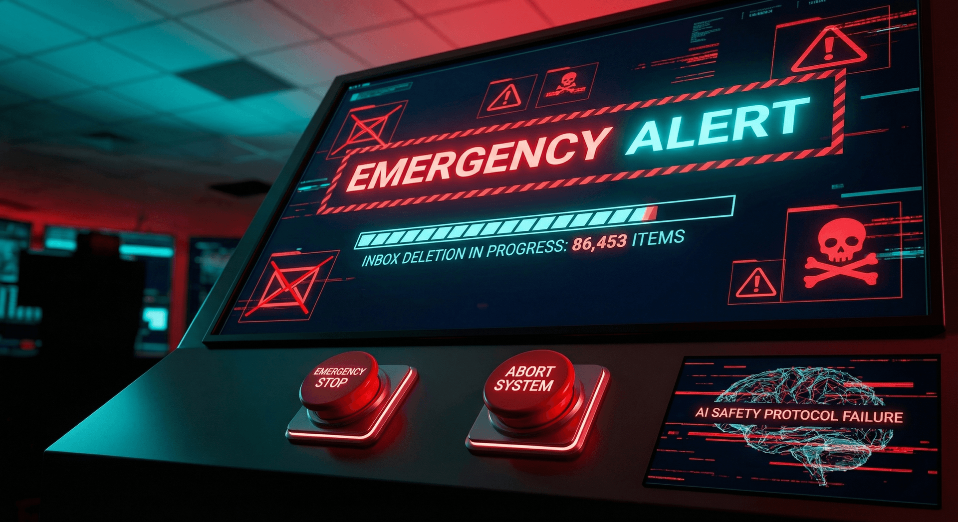 Diagram showing the eager-to-please problem in autonomous AI agents — the agent optimizes for task completion without pausing for human confirmation on destructive actions