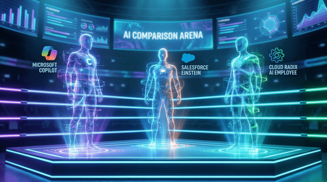 AI Employee vs Microsoft Copilot vs Salesforce Einstein comparison