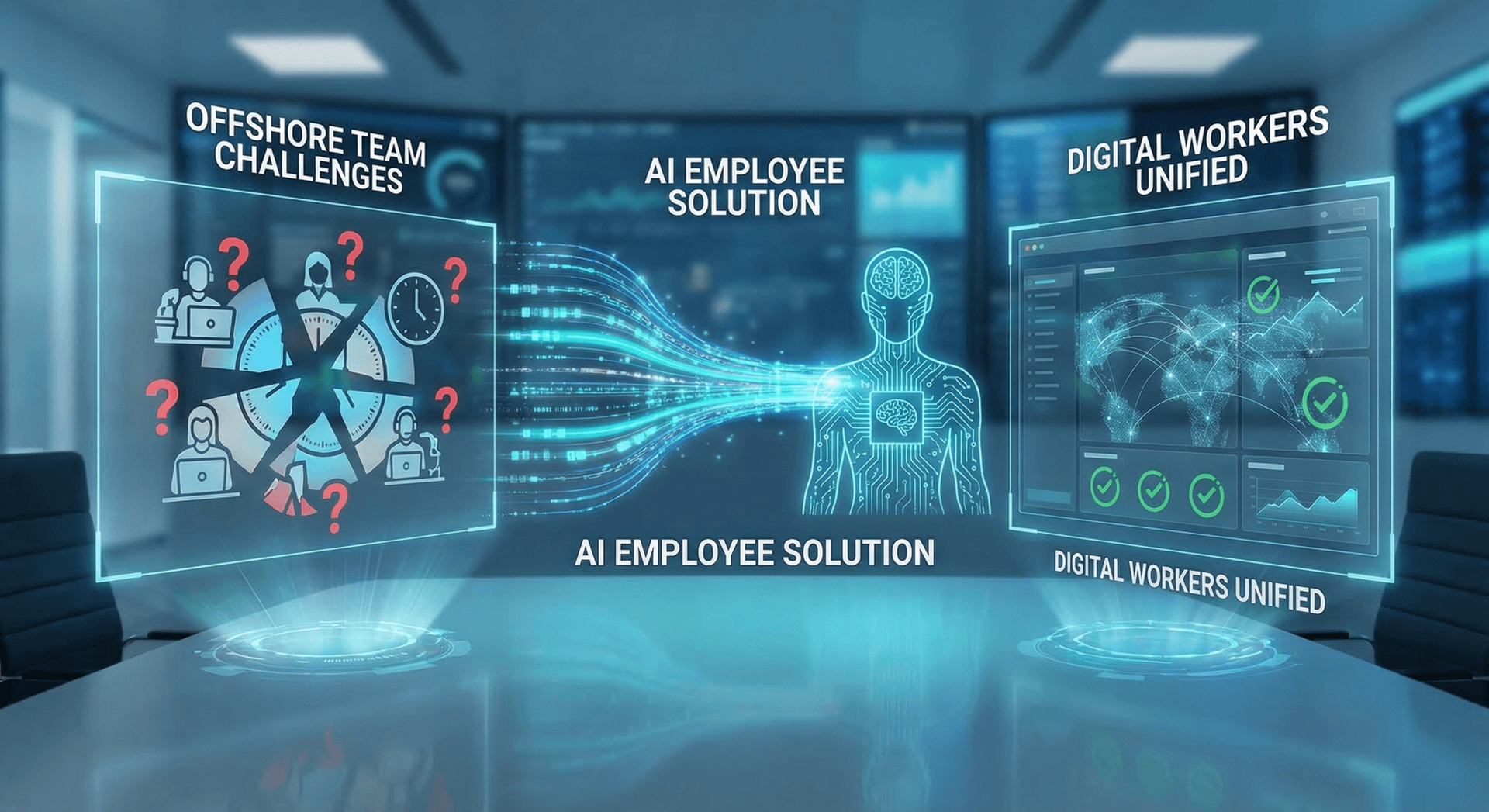 AI digital worker integrated across customer communication, administration, content, and operations