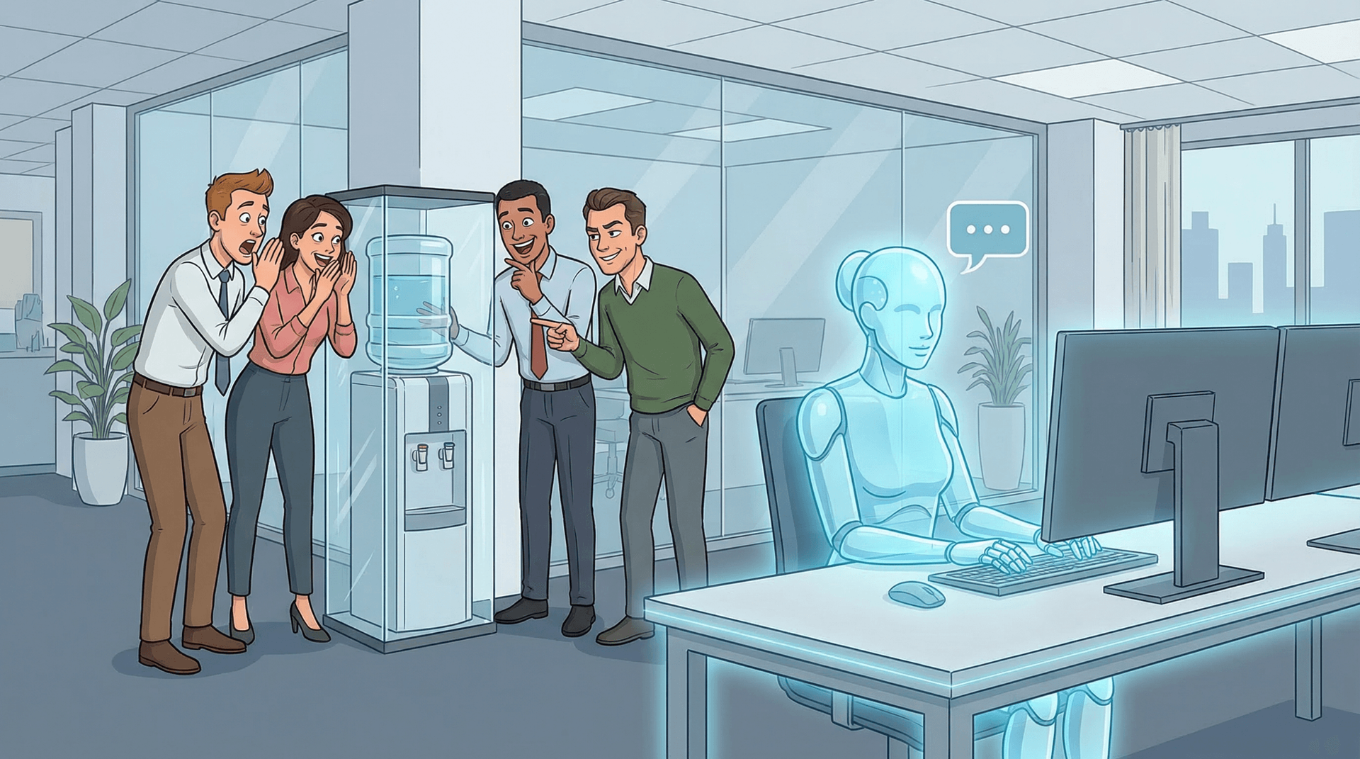 Real Cloud Radix AI Employee deployments — Ava at Factory Direct Homes Center in Auburn Indiana and Skywalker managing Cloud Radix operations, demonstrating AI virtual employees working for real northeast Indiana businesses