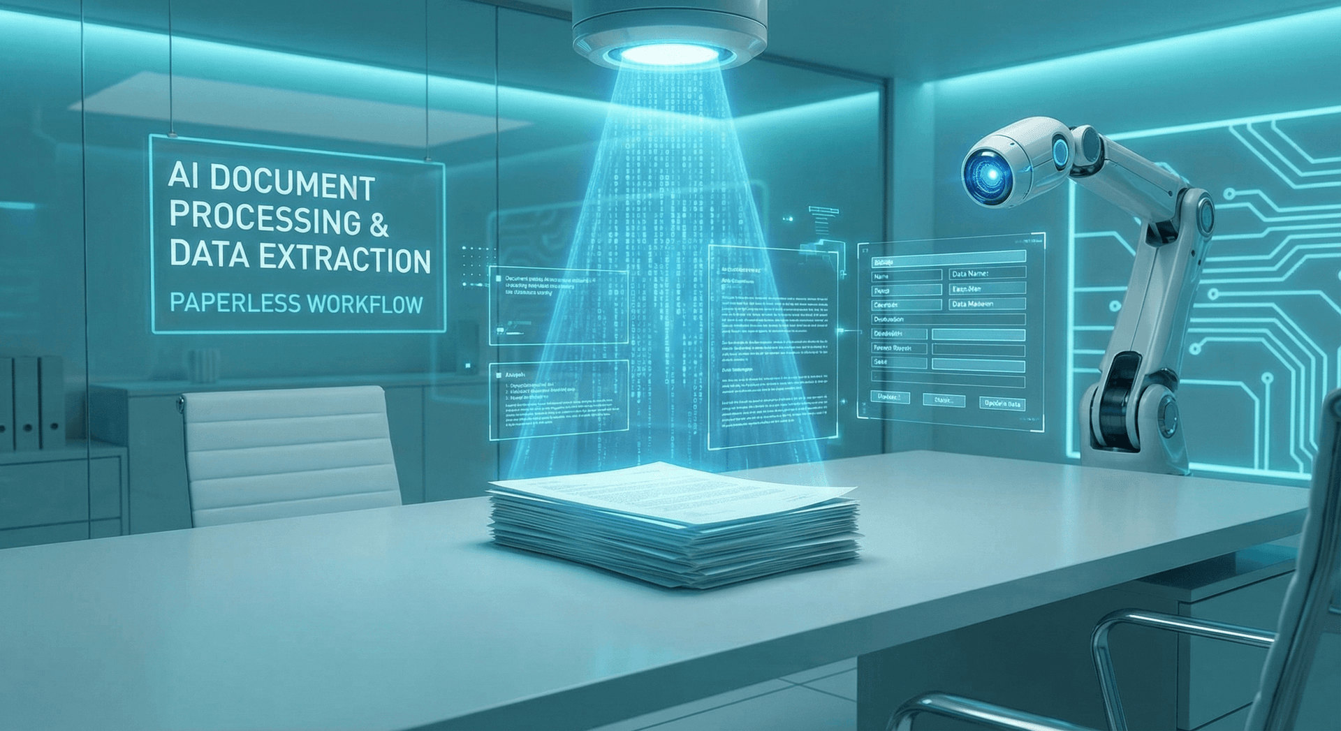 AI employee processing documents, managing data pipelines, and automating spreadsheet creation across multiple business systems