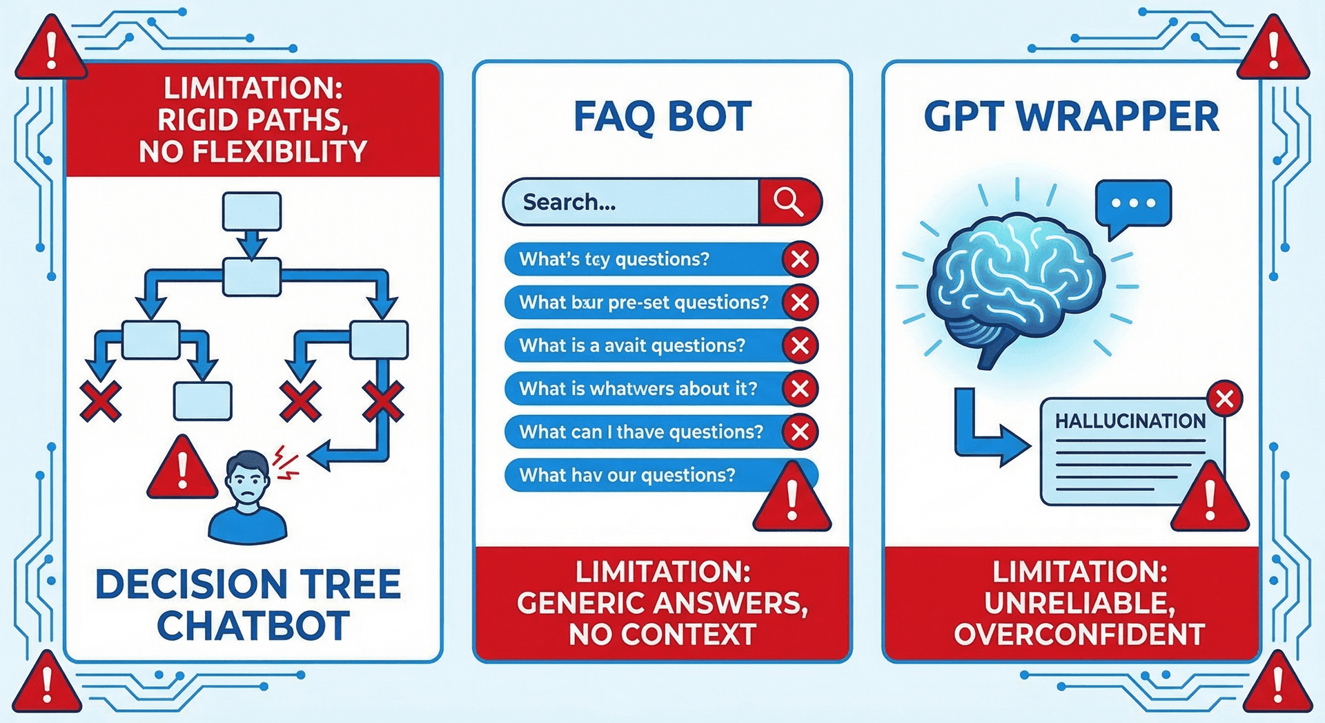 The AI assistant capability spectrum from simple FAQ bots to fully autonomous AI employees