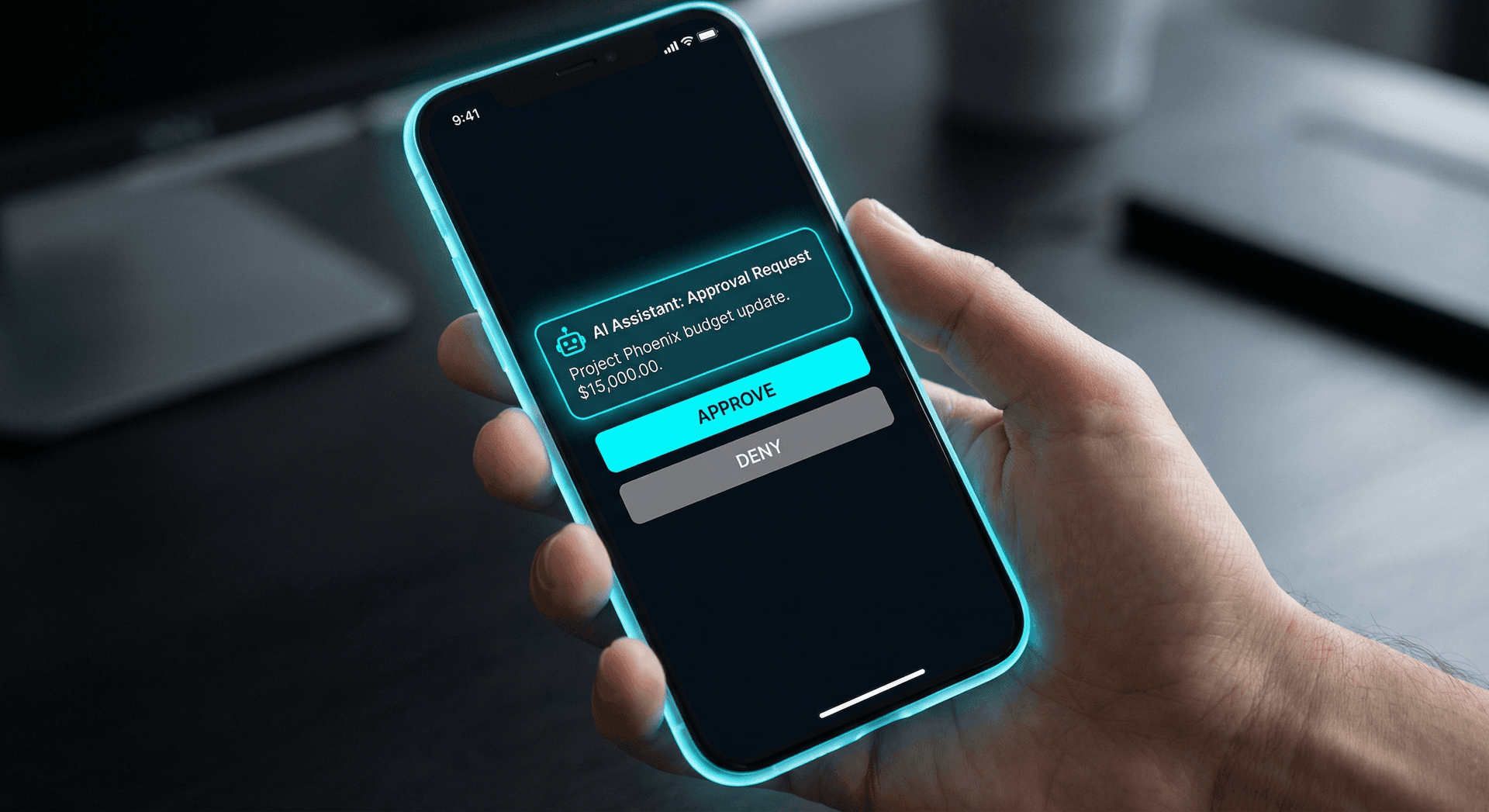 Cloud Radix approval gate dashboard showing pending approvals, action classifications, approval history, and configurable notification channels for AI Employee governance