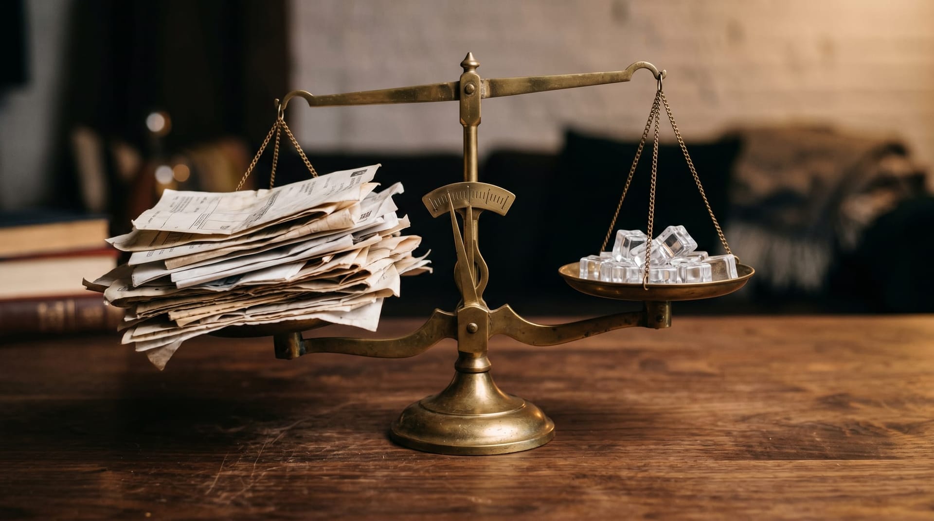 Conceptual scale balance with falling tokens on one side rising stack of bills on the other illustrating Jevons paradox in AI infrastructure