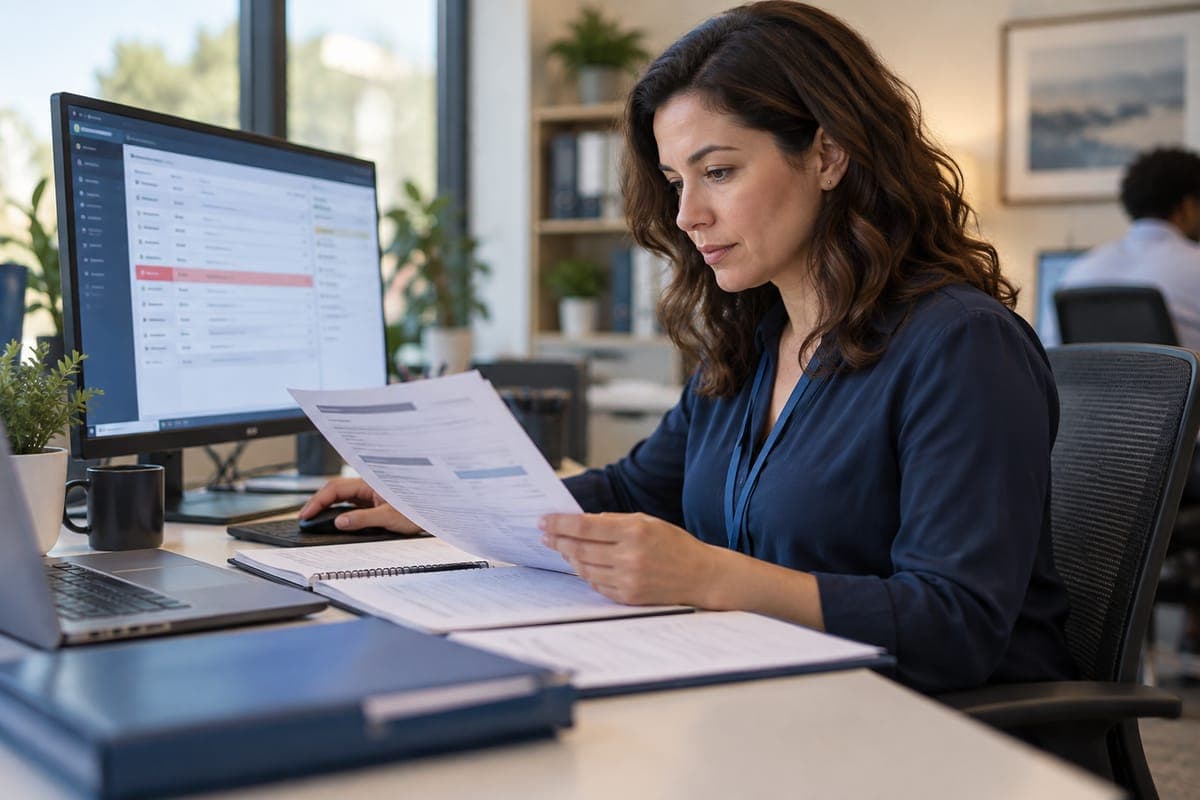 Coordinator checking an exception record