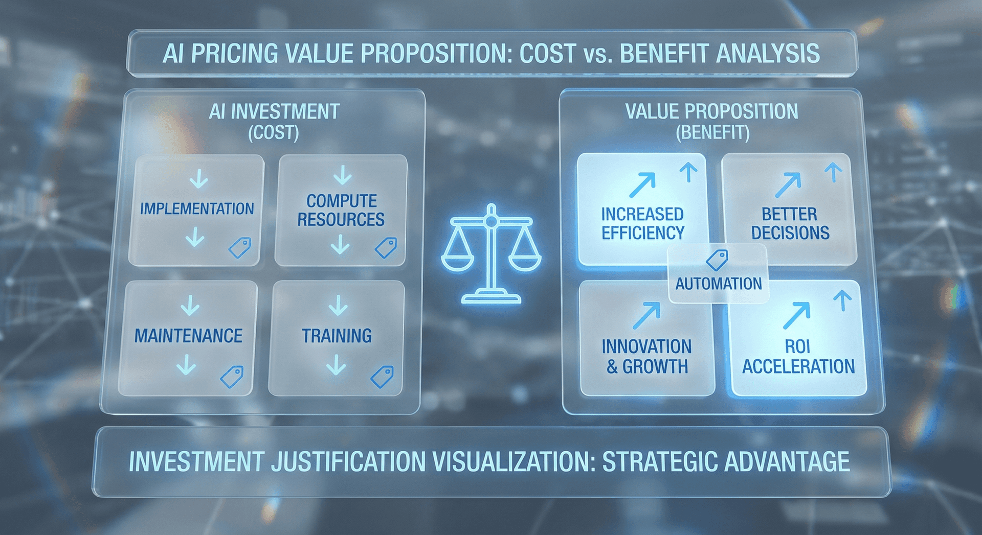 Value proposition visualization showing the return on investment for AI Employee services compared to traditional staffing costs