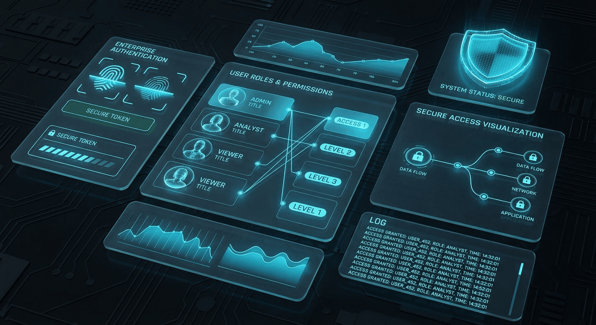AI security access controls dashboard showing role-based permissions and user authentication for enterprise AI systems