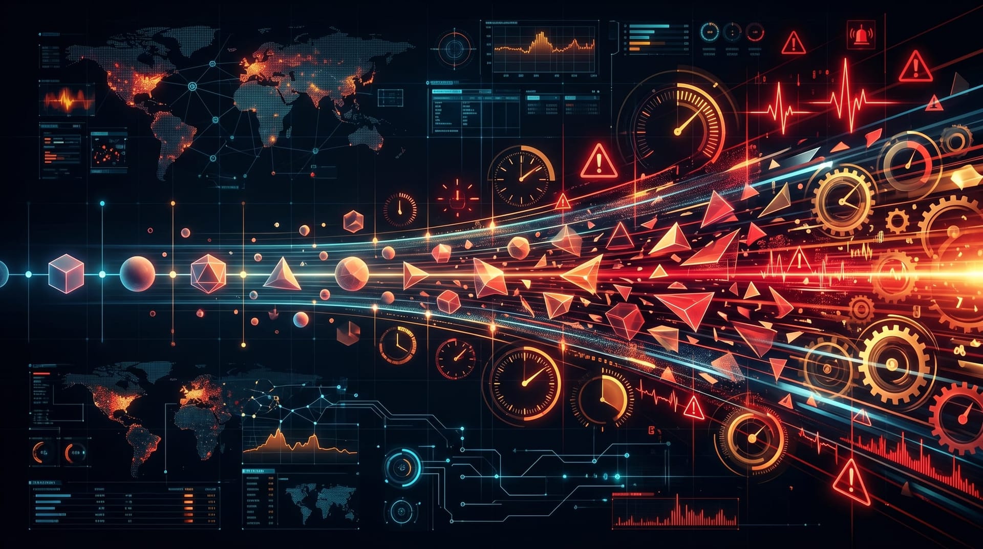 Timeline infographic showing accelerating cybersecurity threat landscape with 29-minute breakout times and AI-augmented attack surge data