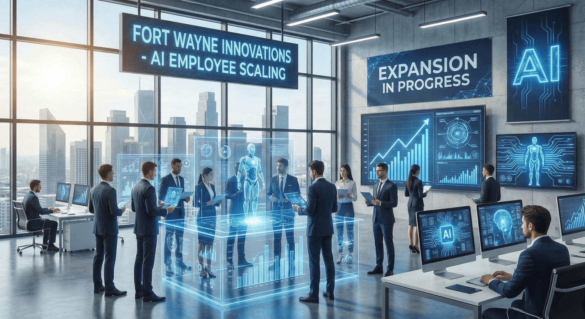 Five Fort Wayne industries with AI teammates: law, HVAC, medical, manufacturing, and real estate