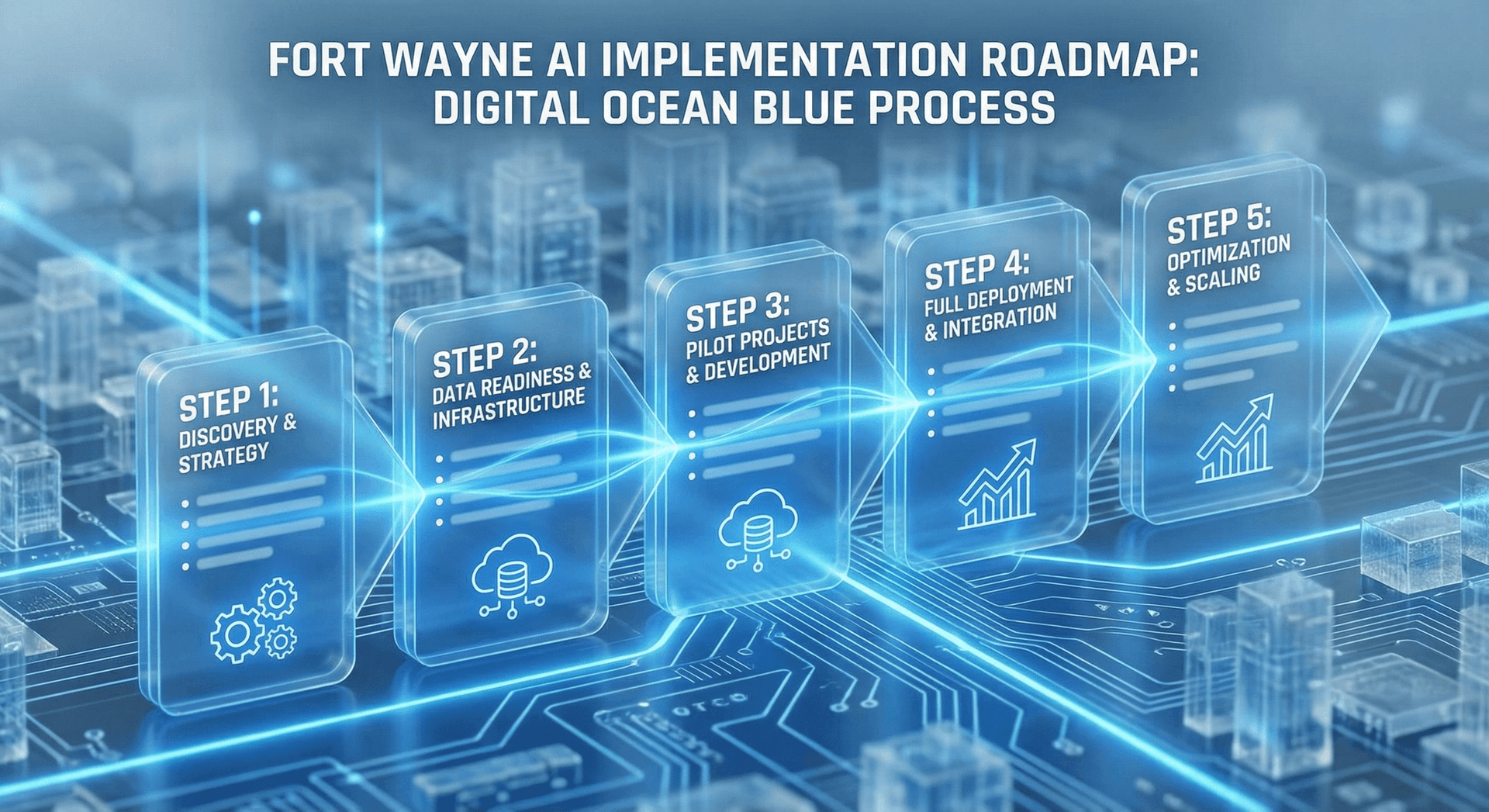 Step-by-step automation implementation process for local Fort Wayne businesses — from audit and discovery through deployment, integration, and optimization