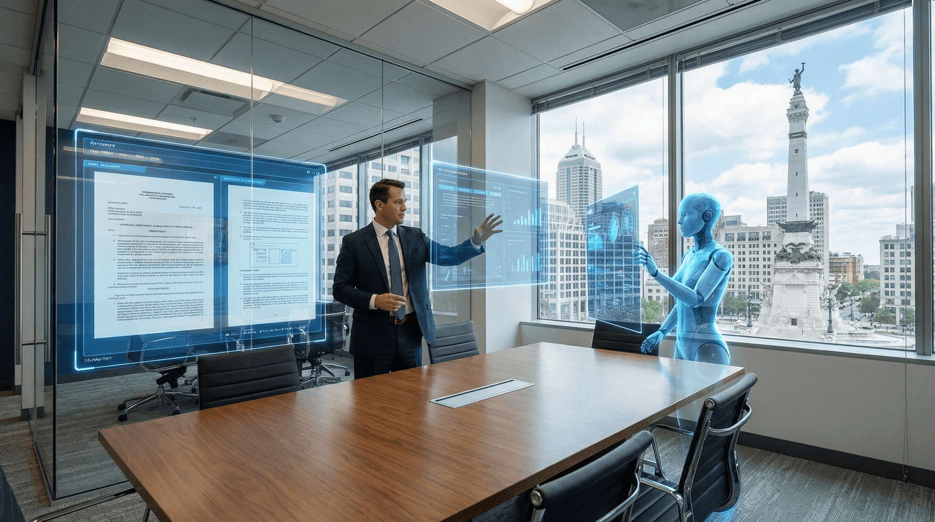 AI Employee technology powering Indianapolis personal injury law firm intake, case scoring, and legal operations