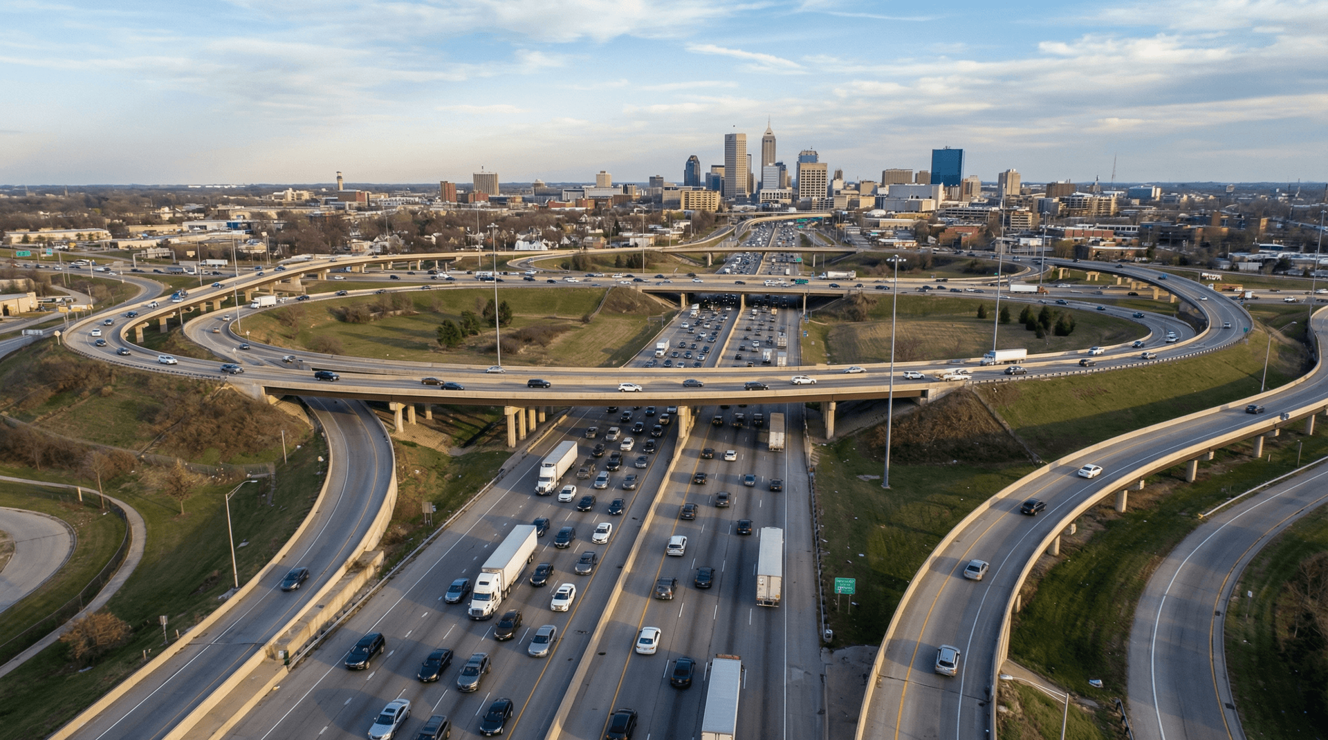 I-465 interstate loop around Indianapolis — Indiana's most crash-prone corridor generating thousands of personal injury cases annually