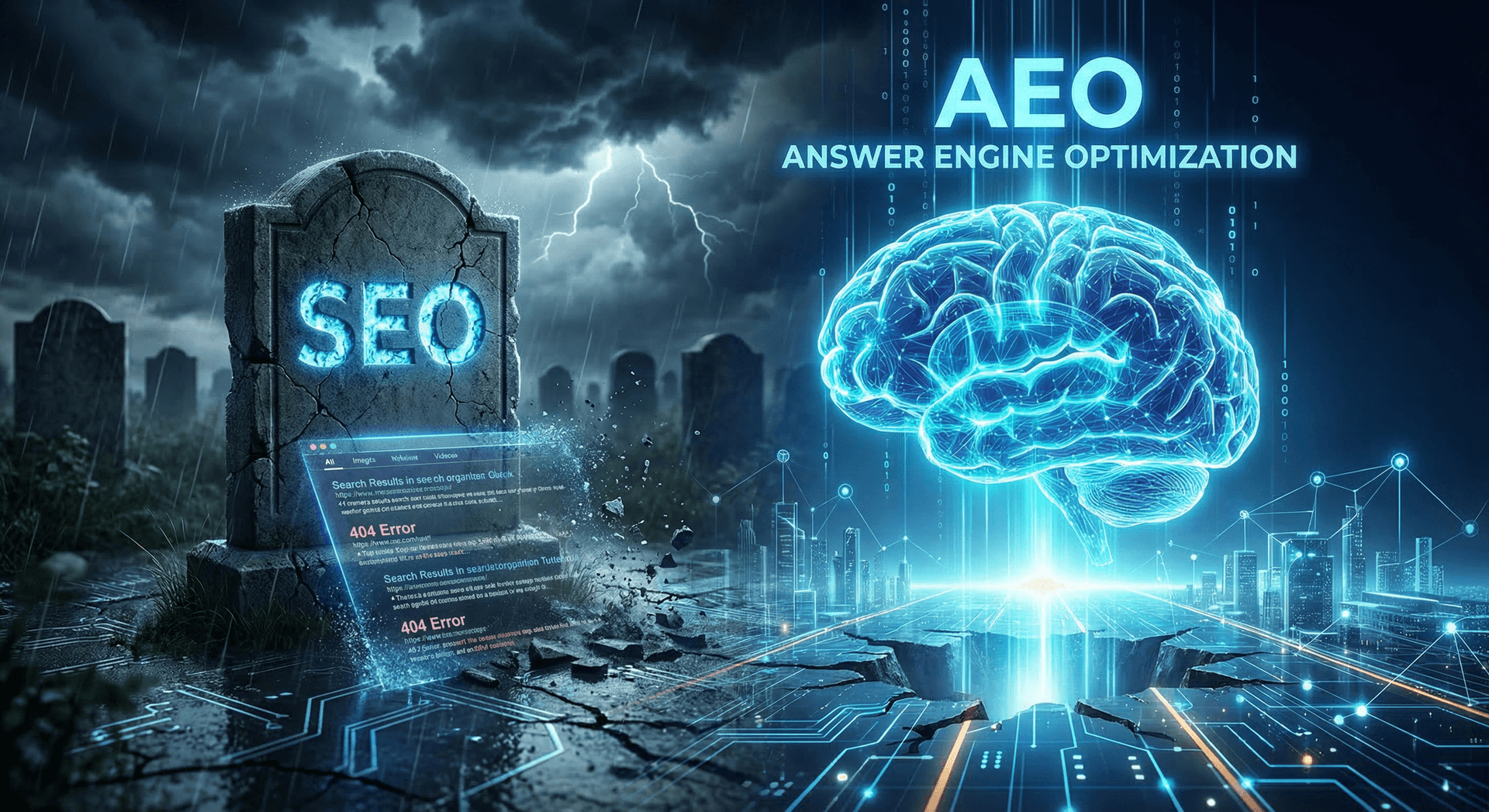 SEO declining while AEO rises — AI answers replacing traditional search results