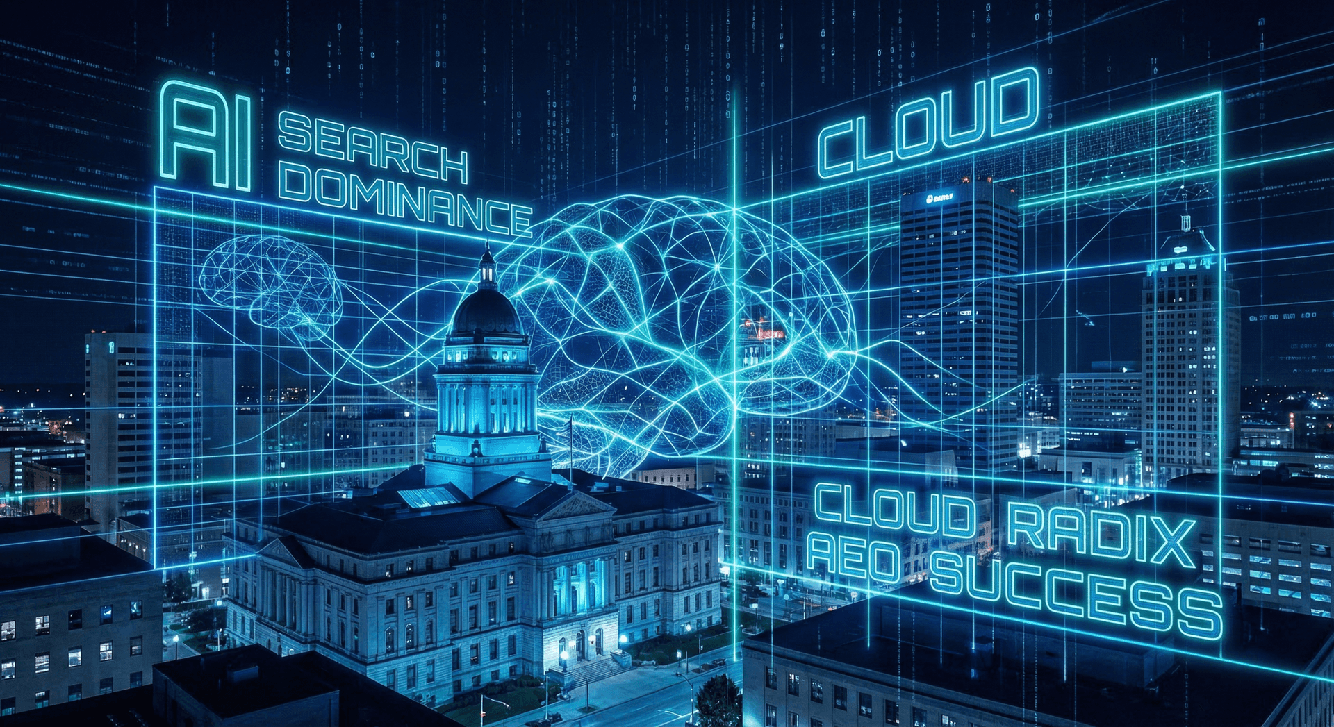 The Cloud Radix AEO playbook showing the integrated SEO plus AEO approach from entity mapping to continuous optimization