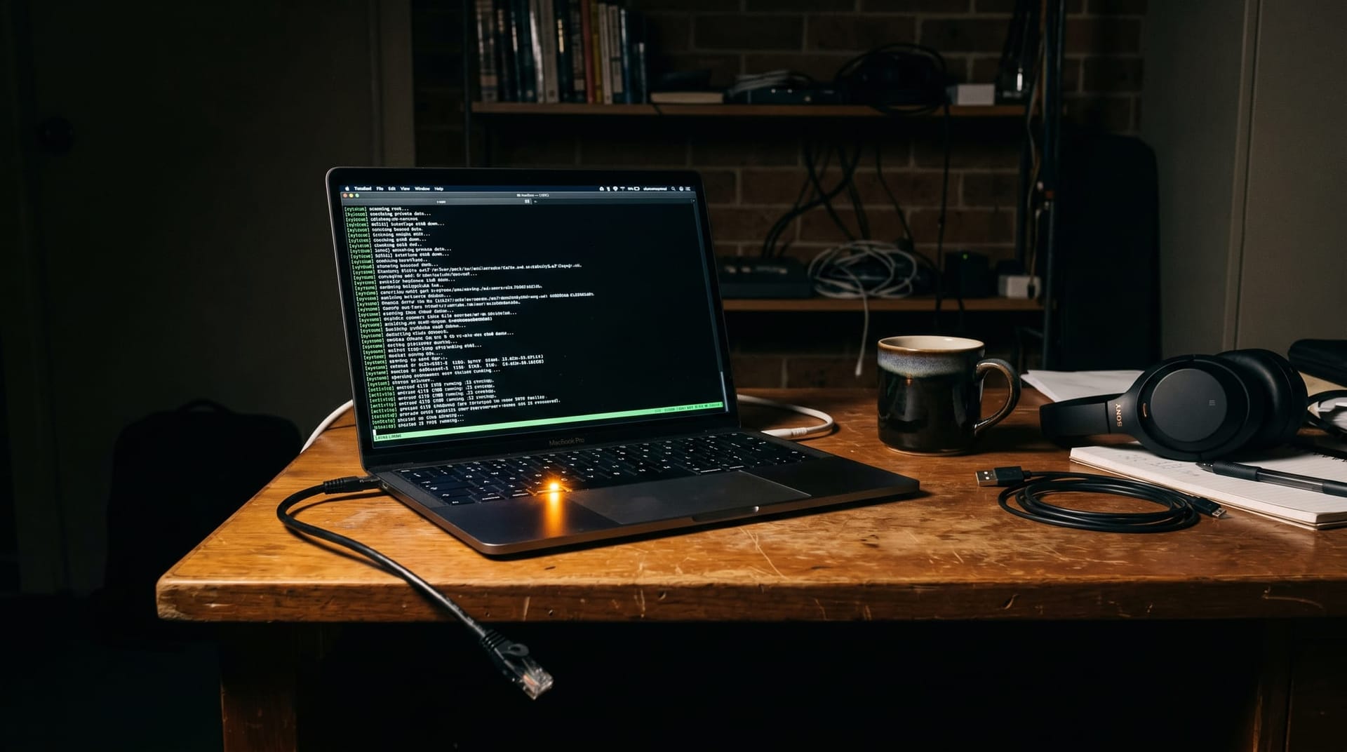 On-device AI inference blind spot showing laptop running local language models offline without network security monitoring visibility