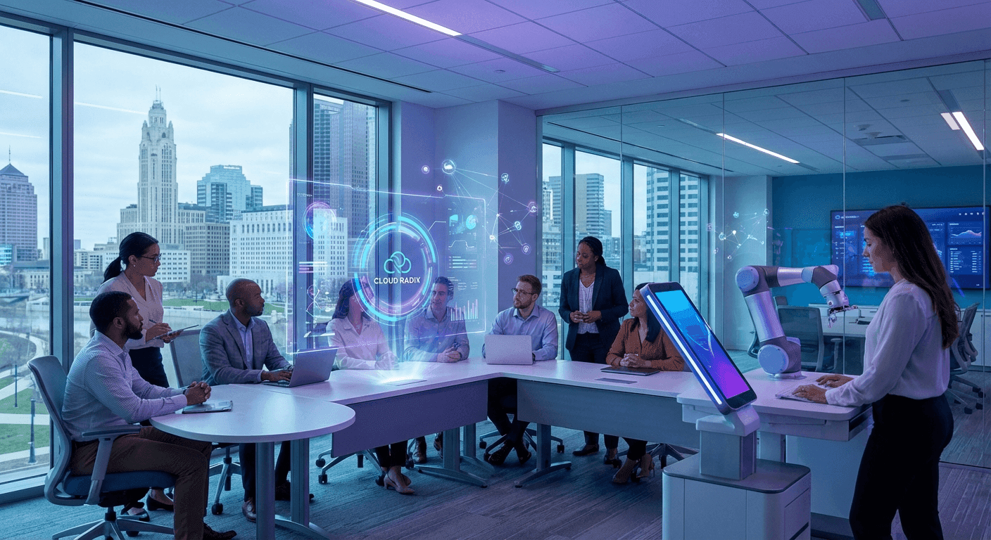 AI Employee for Columbus insurance agencies — Cloud Radix 24/7 claims intake, renewal re-quotes, and policy service for independent agencies in the insurance capital of the Midwest