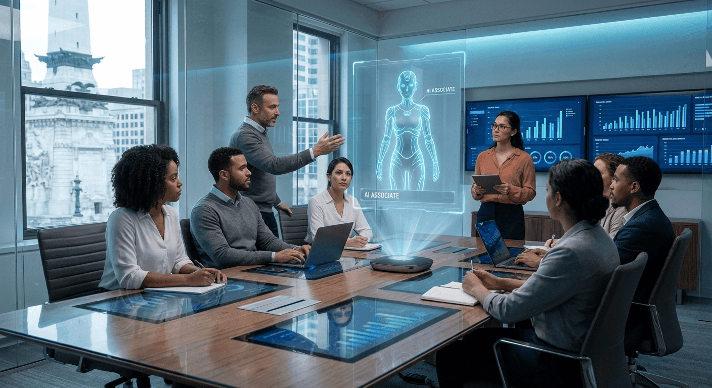 Hire an AI Employee in Evansville, Indiana — Cloud Radix 24/7 AI workers custom-trained for tri-state manufacturers, healthcare systems, and Ohio River logistics companies