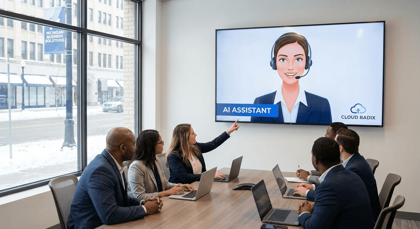 AI Employees for Michigan businesses — Cloud Radix deploys 24/7 dedicated AI workers across Detroit, Grand Rapids, and statewide for automotive, healthcare, and manufacturing