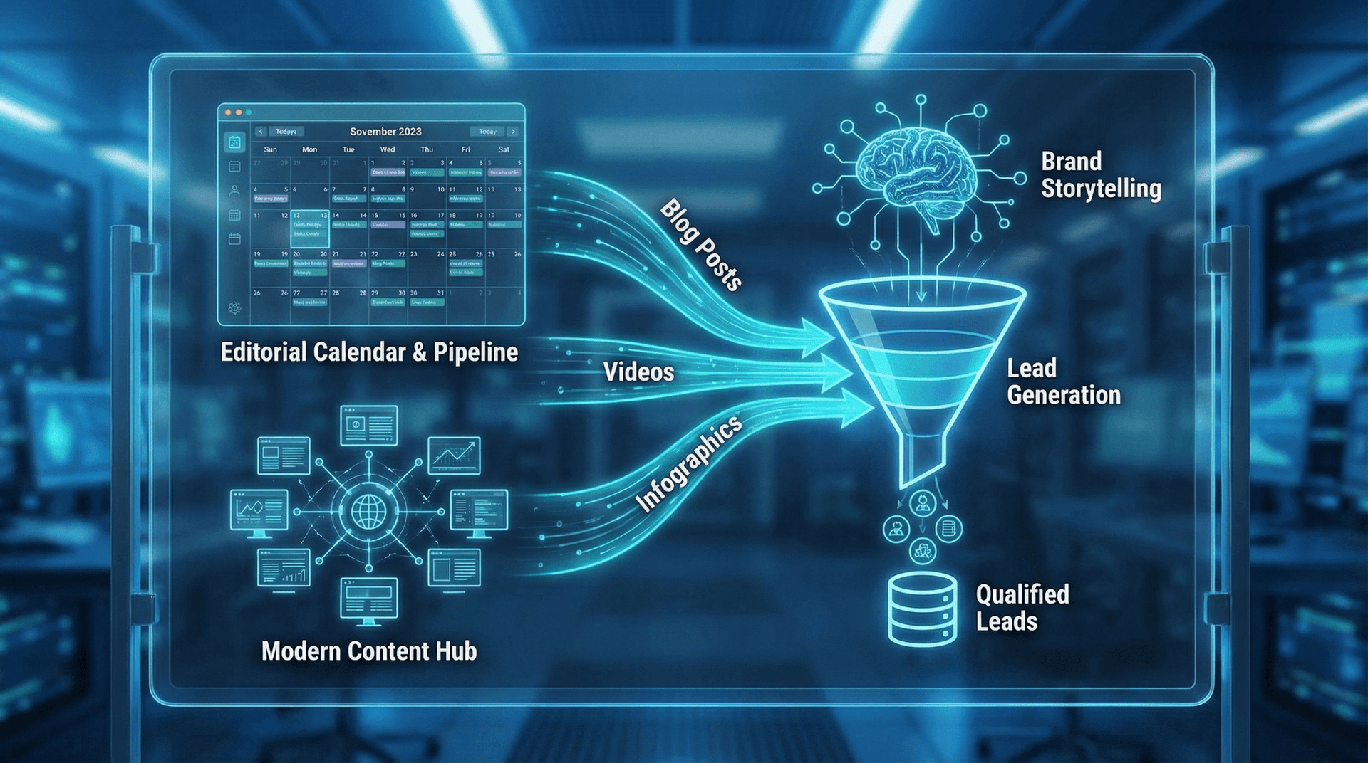 Content marketing and authority building for Fort Wayne businesses — blog posts, case studies, and video scripts optimized for northeast Indiana search