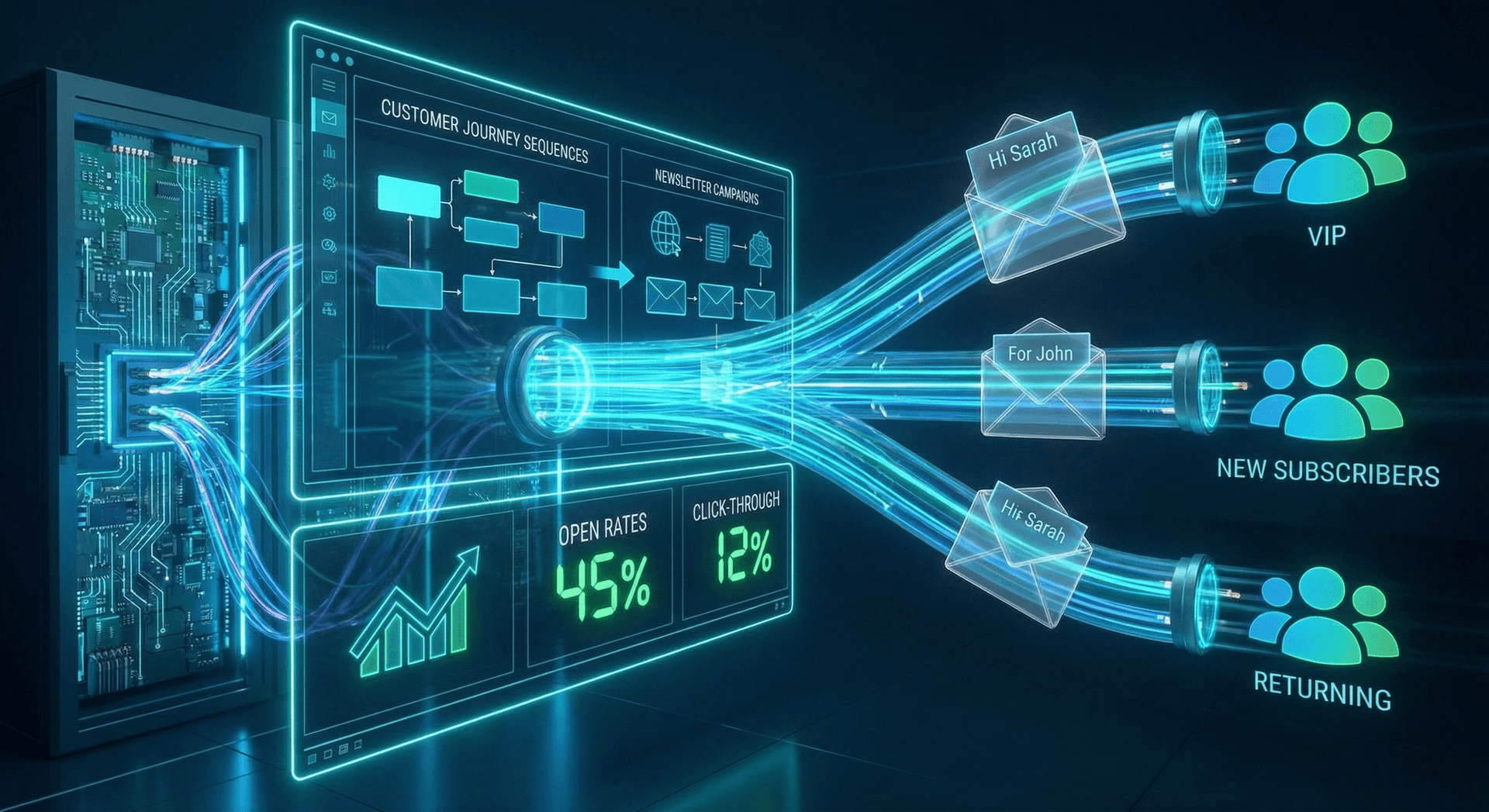 Email automation and marketing campaigns for Fort Wayne businesses — lead nurturing, appointment reminders, and review requests managed by AI