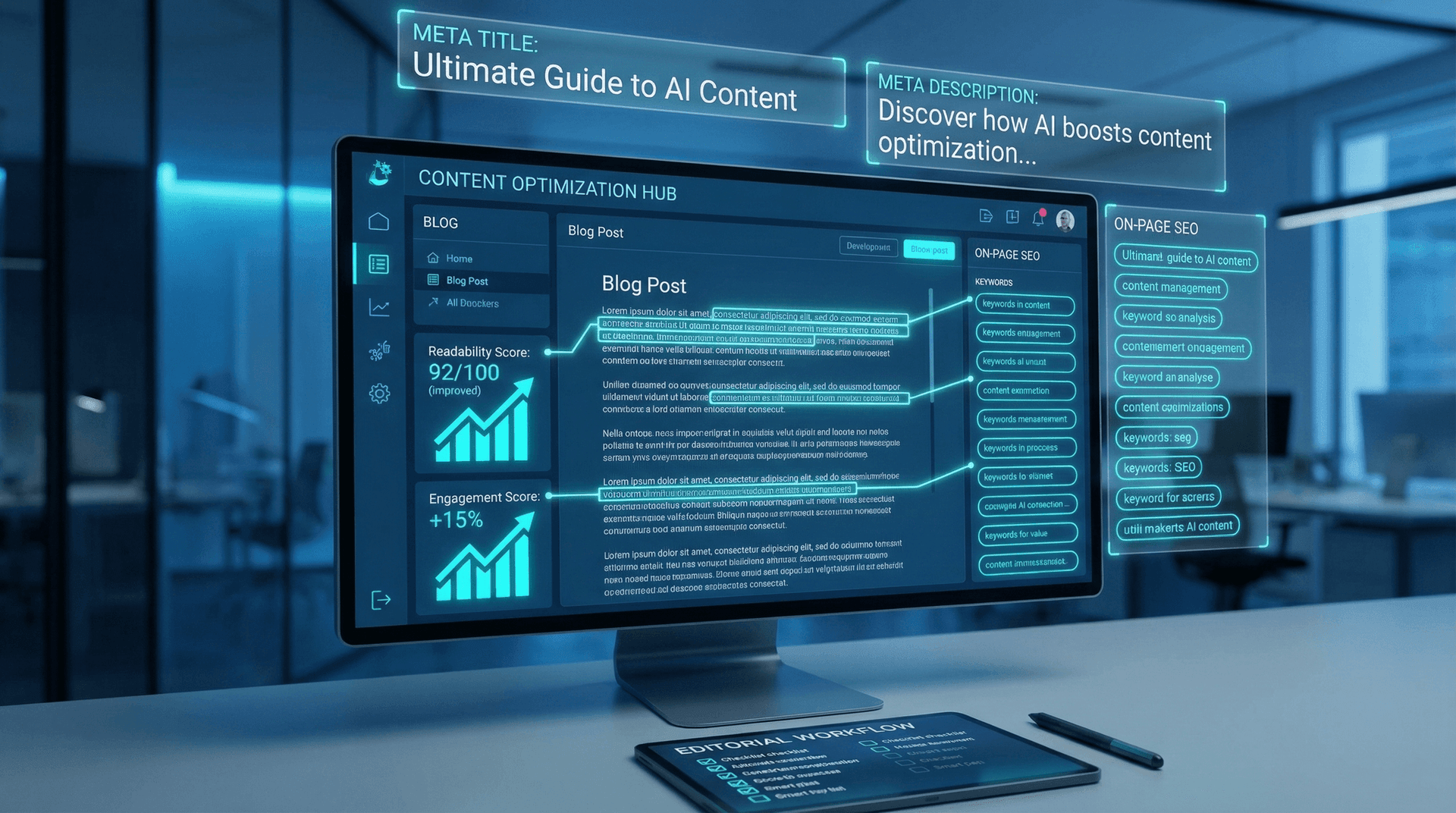 Content optimization for Fort Wayne SEO — creating and refining search-optimized pages, blog posts, and location content targeting Fort Wayne keywords